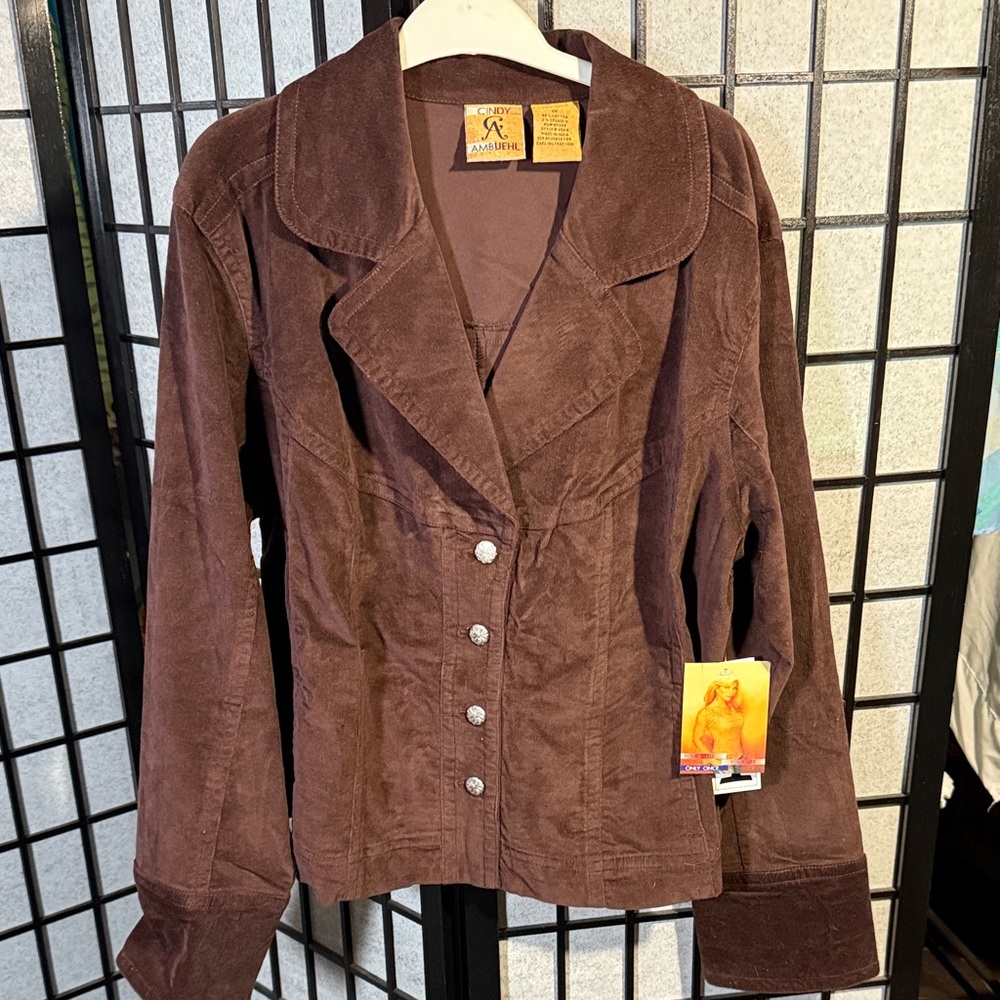 Brown Corduroy Blazer Jacket - Women's